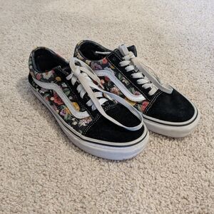 Vans Old Skool Digi Floral Skate Shoe Canvas & Suede 500714, Women's Size 6